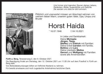 Traueranzeige von HorstHorst HaidaHaida von Neue Presse Coburg