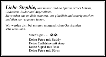 Traueranzeige von Stephanie  von Neue Presse Coburg