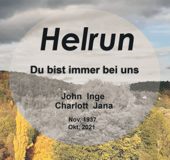 Traueranzeige von Helrun  von Südthüringer Presse