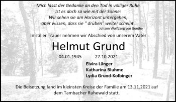 Traueranzeige von Helmut Grund von Neue Presse Coburg