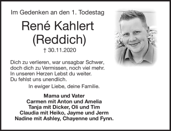 Traueranzeige von René Kahlert von Frankenpost