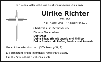 Traueranzeige von Ulrike Richter von Frankenpost