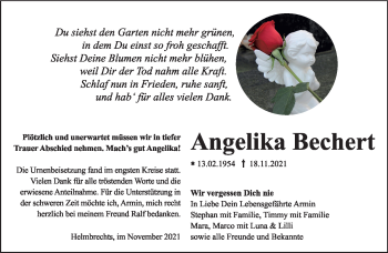 Traueranzeige von Angelika Bechert von Frankenpost