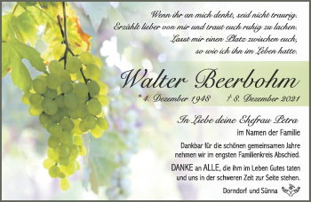 Traueranzeige von Roland Beerbhom von Südthüringer Presse