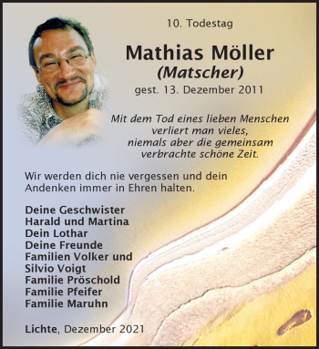 Traueranzeige von Mathias Möller von Südthüringer Presse