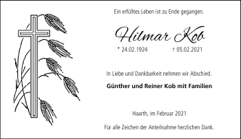 Traueranzeige von Hilmar Kob von Neue Presse Coburg