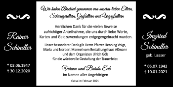Traueranzeige von Verena Erb von Südthüringer Presse