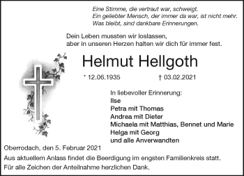 Traueranzeige von Helmut Hellgoth von Neue Presse Coburg