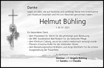 Traueranzeige von Helmut Bühling von Neue Presse Coburg