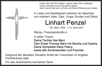 Traueranzeige von Linhart Penzel von Frankenpost
