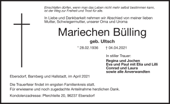 Traueranzeige von   von Neue Presse Coburg