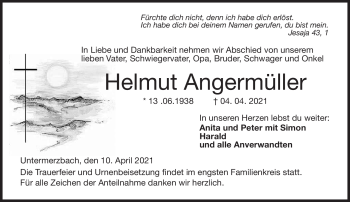 Traueranzeige von Helmut Angermüller von Neue Presse Coburg