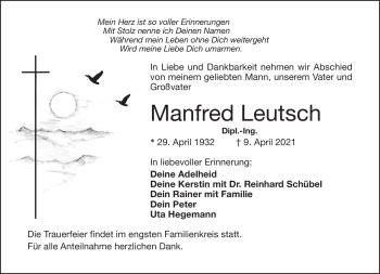 Traueranzeige von Manfred Leutsch von Frankenpost