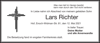 Traueranzeige von Lars Richter von Frankenpost
