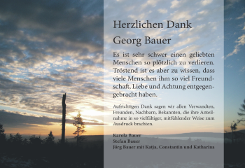 Traueranzeige von Georg Bauer von Frankenpost