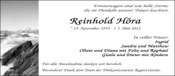 Traueranzeige von Reinhold Höra von Frankenpost