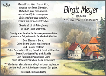 Traueranzeige von Birgit Meyer von Südthüringer Presse