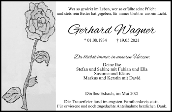 Traueranzeige von Gerhard Wagner von Neue Presse Coburg