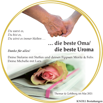 Traueranzeige von Ingrid Eichel von Südthüringer Presse