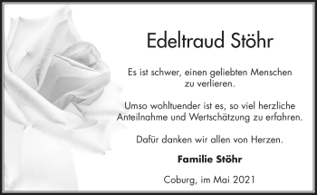 Traueranzeige von Edeltraud Stöhr von Neue Presse Coburg