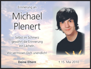 Traueranzeige von Michael Plenert von Neue Presse Coburg