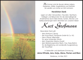 Traueranzeige von Kurt Großmann von Südthüringer Presse