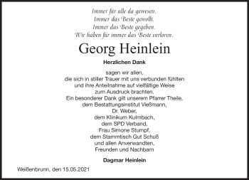 Traueranzeige von Georg Heinlein von Neue Presse Coburg