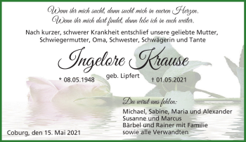 Traueranzeige von Ingelore Krause von Neue Presse Coburg