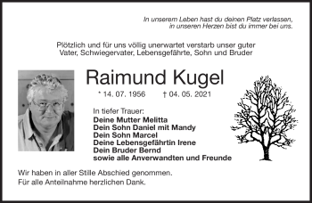 Traueranzeige von Raimund Kugel von Neue Presse Coburg