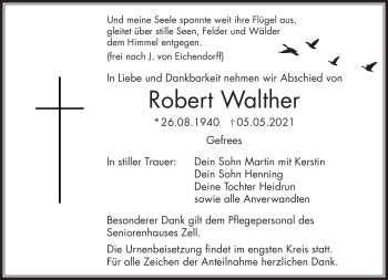 Traueranzeige von Robert Walther von Frankenpost