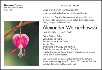Traueranzeige von Alexander Woiciechowski von Südthüringer Presse