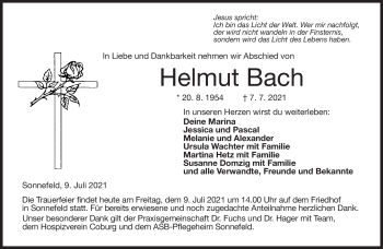 Traueranzeige von Helmut Bach von Neue Presse Coburg