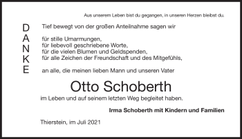 Traueranzeige von Otto Schoberth von Frankenpost