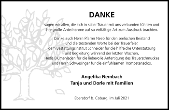 Traueranzeige von Edmund Nembach von Neue Presse Coburg