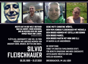 Traueranzeige von Silvio Fleischhauer von Südthüringer Presse