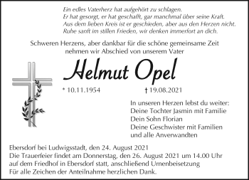 Traueranzeige von Helmut Opel von Neue Presse Coburg