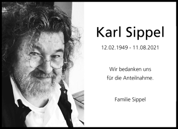 Traueranzeige von Karl Sippel von Neue Presse Coburg