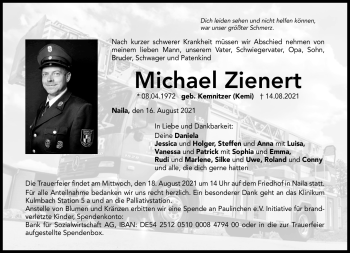Traueranzeige von Michael Zienert von Frankenpost