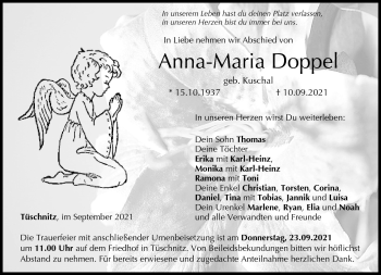 Traueranzeige von Anna-Maria Doppel von Neue Presse Coburg