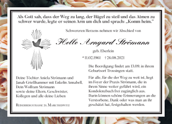Traueranzeige von Helle Arngard Strömann von Frankenpost