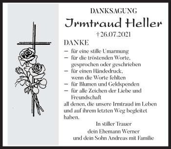 Traueranzeige von Irmtraud Heller von Südthüringer Presse