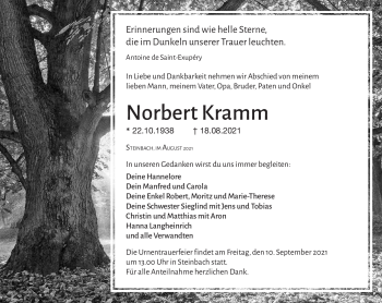 Traueranzeige von Norbert Kramm von Frankenpost