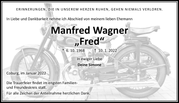 Traueranzeige von Manfred Wagner von Neue Presse Coburg