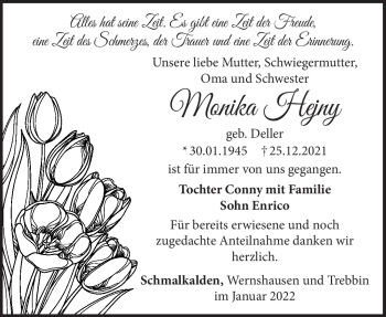 Traueranzeige von Monika Hejny von Südthüringer Presse