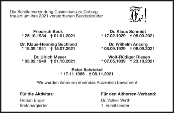 Traueranzeige von   von Neue Presse Coburg