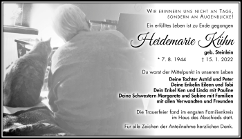 Traueranzeige von Heidemarie Kühn von Neue Presse Coburg