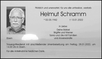 Traueranzeige von Helmut Schramm von Neue Presse Coburg
