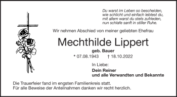 Traueranzeige von Mechthilde Lippert von Frankenpost