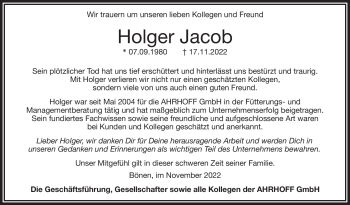 Traueranzeige von Holger Jacob von Frankenpost