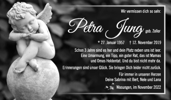 Traueranzeige von Petra Jung von Südthüringer Presse